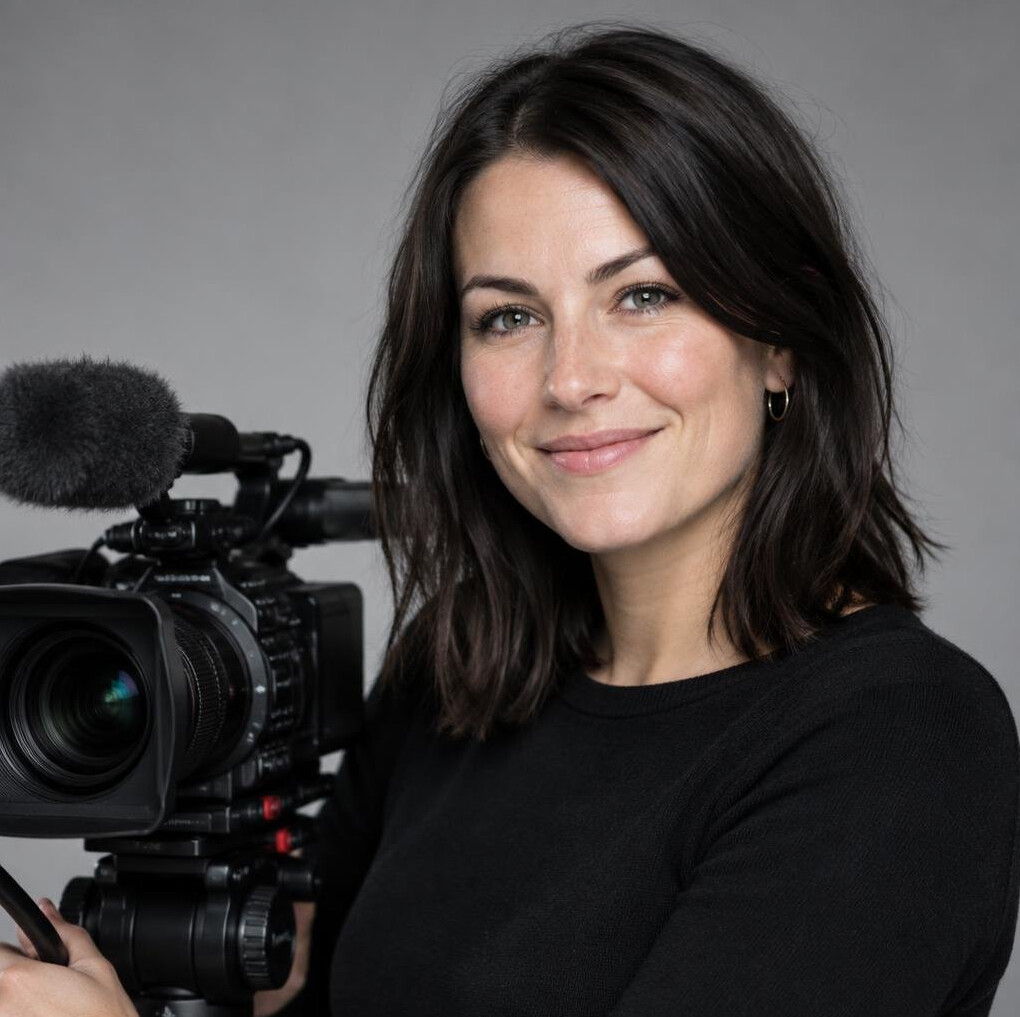 Portrait of a smiling woman with dark hair